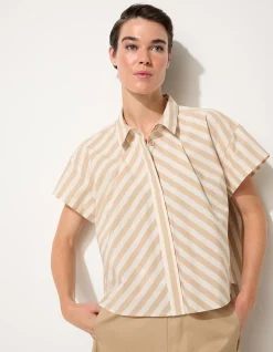 CROPPED STRIPE SHIRT