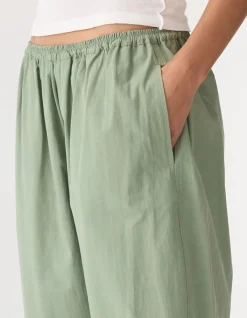 Crushed Cotton Gathered Pant