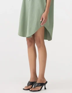 Crushed Cotton Sleeveless Dress
