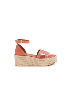 Crysalis Woven Rope Wedge Leather Sandals