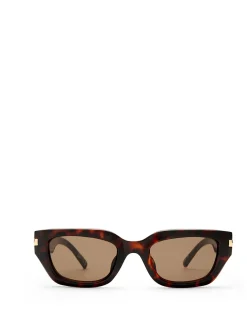 CUBITO + TORT D-FRAME BROWN MONO SUNGLASSES