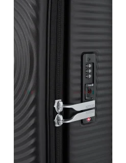 Curio 55cm Book Opening Expandable Small Carry-On Suitcase Black