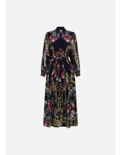 CURVED COLLAR SHIRT DRESS