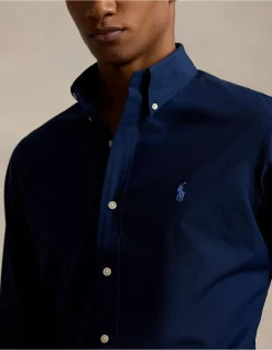 Custom Fit Stretch Poplin Shirt