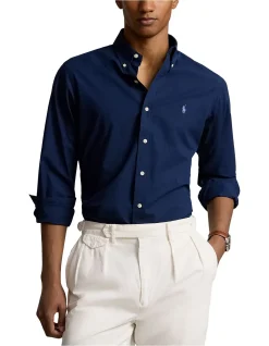 Custom Fit Stretch Poplin Shirt