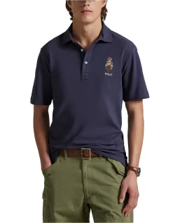 Custom Slim Polo Bear Mesh Polo Shirt
