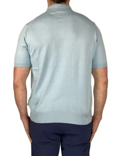DAMY SHORT SLEEVE BUTTON POLO PURE COTTON KNIT MODERN FIT