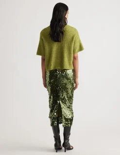 DANNI SEQUIN MIDI SKIRT