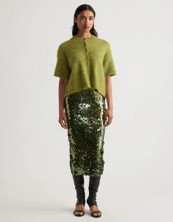DANNI SEQUIN MIDI SKIRT
