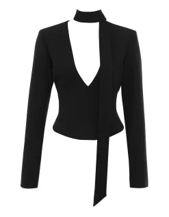 DANYA PLUNGING V-NECKLINE TOP