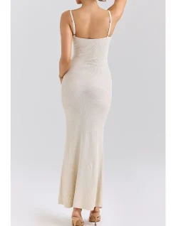 DARA KNIT ROSE EMBROIDERED MAXI DRESS