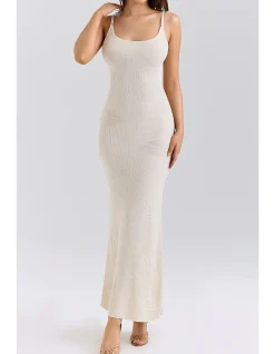 DARA KNIT ROSE EMBROIDERED MAXI DRESS