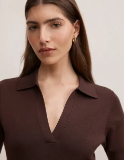 DARCI POLO COLLAR KNITTED DRESS