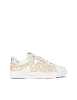 Daze Raffia Leather Heel