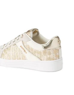 Daze Raffia Leather Heel