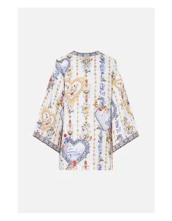 DEEP V NECK HARDWARE SHORT KAFTAN
