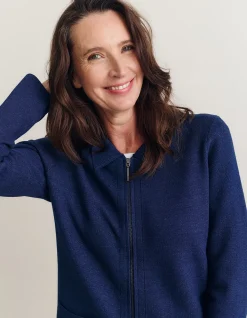 DELENE ZIP KNIT CARDIGAN