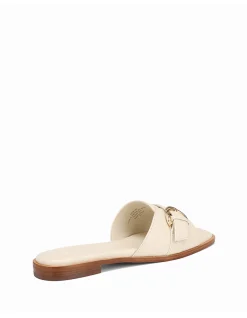 DELMORE Vintage Ivory Leather Slide