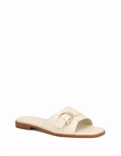 DELMORE Vintage Ivory Leather Slide