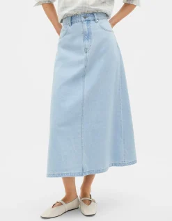 DENIM MIDI SKIRT