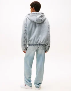DENIM PADDED HOOD JACKET