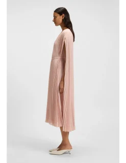 Dennya Belted Dress in Crinkle Chiffon