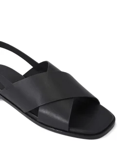 Deon Black Premium Leather Sandal