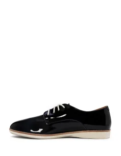 Derby Unlined Black Patent Crinkle Shoes