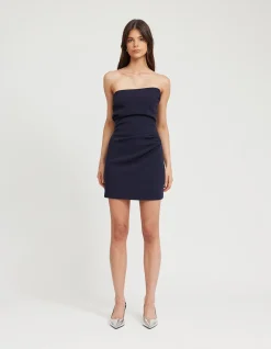 Desi Strapless Bonded Crepe Mini Dress