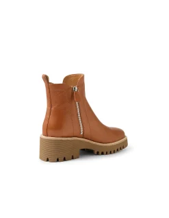 Dissel Chunky Zip Leather Ankle Boots