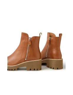 Dissel Chunky Zip Leather Ankle Boots
