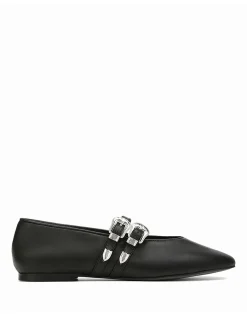 DIVON Black Leather Mary Jane