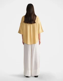 D-LUXE LINEN BLEND 3/4 SHIRT