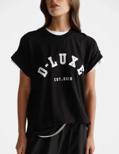 D-Luxe Half Moon Logo High Low Tee