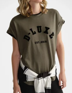 D-Luxe Half Moon Logo High Low Tee