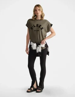 D-Luxe Half Moon Logo High Low Tee