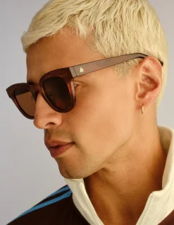 Dorado Hazelnut Marble Round Sunglasses