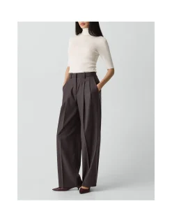 Double Pleat Pant in Sleek Wool