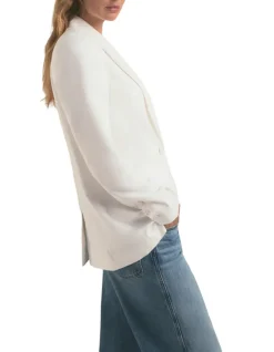 Double-Breasted Linen Blazer