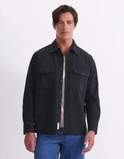 DOUBLE POCKET LONG SLEEVE OVERSHIRT