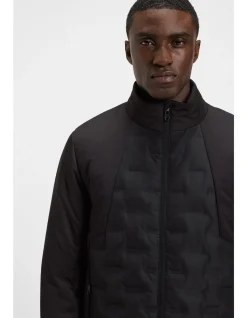 Down-filled jacket with water-repellent finish