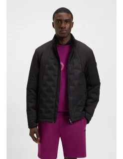 Down-filled jacket with water-repellent finish