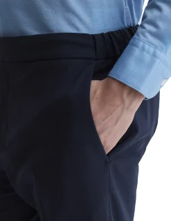 Drawcord Waist Slim Trouser Navy
