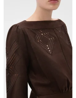 Drawn Thread Detail Blouse