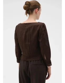 Drawn Thread Detail Blouse