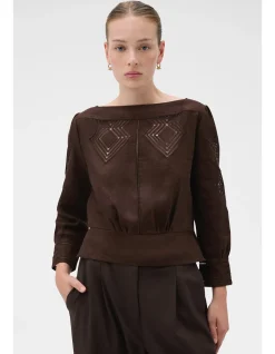 Drawn Thread Detail Blouse