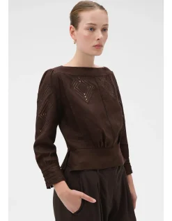 Drawn Thread Detail Blouse