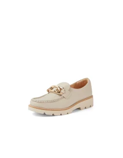 Drizza Chain Detail Leather Loafers