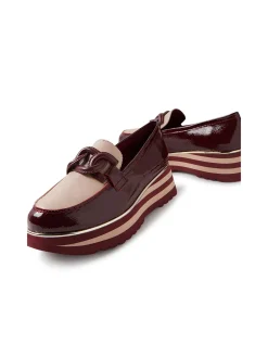 Eaila Patent Platform Chain Detail Loafers