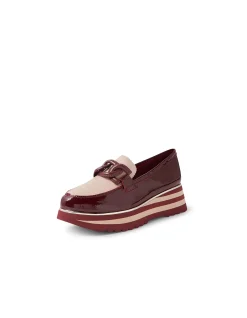 Eaila Patent Platform Chain Detail Loafers